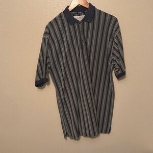 Vintage Polo - Natural Issue - Blue Green Gray Stripes
